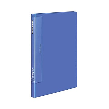 コクヨ クリヤーブックウェーブカットポケット・固定式B4タテ 40ポケット 背幅27mm 青 ラ-T574B 1セット4冊