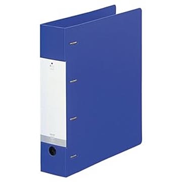 (まとめ) リヒトラブ リクエスト D型リングファイル A4タテ 4穴 500枚収容 背幅64mm 青 G1280-8 1冊 【×10セット】
