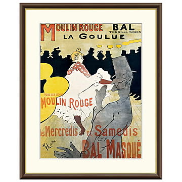 額絵 ムーラン・ルージュのラ・グーリュ アンリ・ド・トゥールーズ＝ロートレック 61x49.5cm 三幸