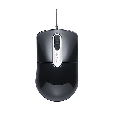 まとめバッファロー 有線光学式マウス 静音3ボタン Mサイズ ブラック BSMOU27SMBK 1個×5セット