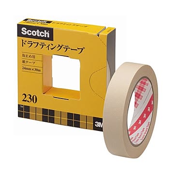 （まとめ）3M スコッチ ドラフティングテープ230 大巻 24mm×30m 230-3-24 1巻【×5セット】