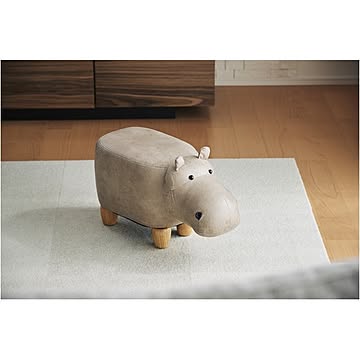ポールジュニア かばモチーフ スツール ベージュ