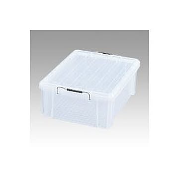 （まとめ） アイリスオーヤマ バックルコンテナ クリア 1個入 【×2セット】