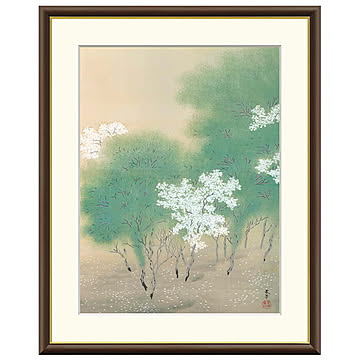 額絵 春色 菱田春草 42x34cm 三幸