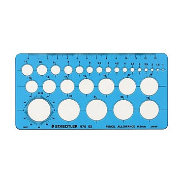 （まとめ） ステッドラー テンプレート 円定規 小 エッジ付 976 02 1枚 【×5セット】