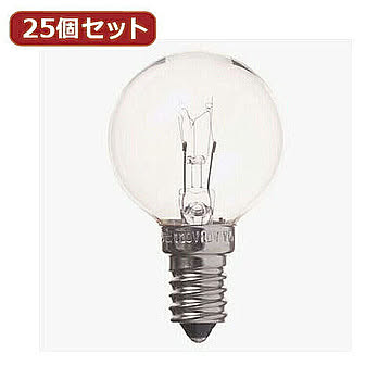 YAZAWA 25個セット ベビーボール球40WクリアE14 G401440CX25 管理No. 4560352868896