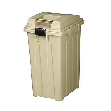 連結ハンドルペール ゴミ箱 48リットル 48L 蓋つき 屋外 ダストボックス おしゃれ フタ付き シンプル ベージュ カーキ S-R45