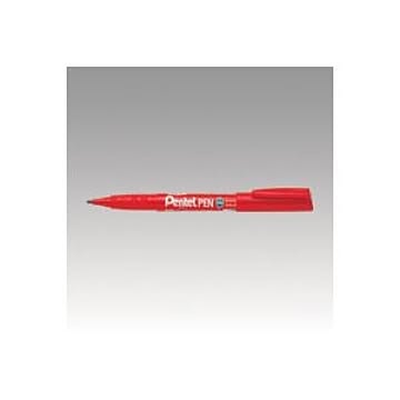 （まとめ） ぺんてる ペン 丸芯・細字（0.9mm） ENMS50-B 赤 1本入 【×30セット】