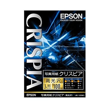 (まとめ) エプソン EPSON 写真用紙クリスピア＜高光沢＞ L判 KL100SCKR 1箱（100枚）  【×10セット】