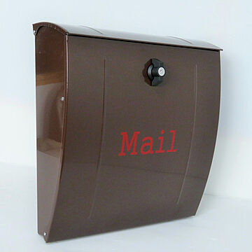 大容量 郵便ポスト 郵便受け 錆びにくい メールボックス壁掛けブラウン色 ステンレスポスト(brown)