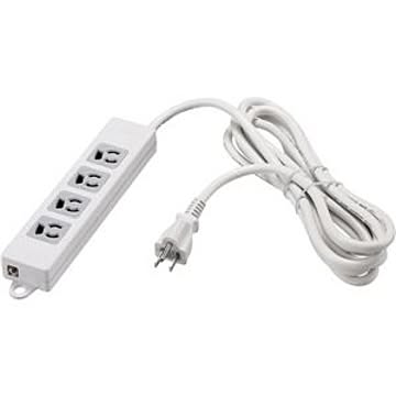 バッファロー（サプライ） 3ピン式電源タップ 4個口 5m ホワイト 2重構造 BTMTL3450WH