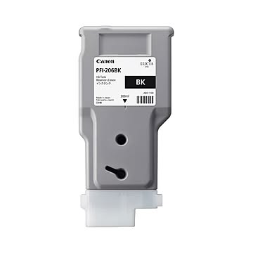 （まとめ） キヤノン Canon インクタンク PFI-206 顔料ブラック 300ml 5303B001 1個 ×3セット