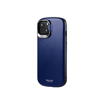 LEPLUS iPhone 13 スタンド付超軽量・極薄・耐衝撃ハイブリッドケース「PALLET STAND」 マットダークブルー LP-IM21PLSMBL