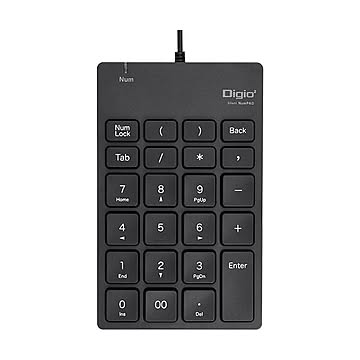 （まとめ）ナカバヤシ 静音テンキーボードUSB有線タイプ ブラック TNK-SU228BK 1台【×2セット】