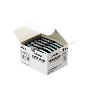 （まとめ）NAME LAND（ネームランド） スタンダードテープ 6mm 白（黒文字） 5個入×6パック