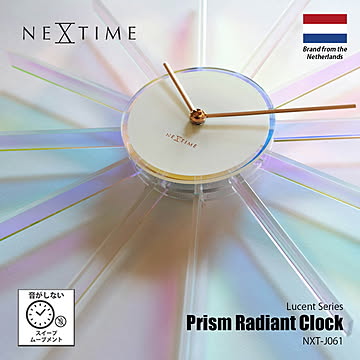 NEXTIME ネクスタイム Lucent Series Prism Radiant Clock プリズム ラジアントクロック (掛時計/スイープムーブメント) NXT-J061 / スイープセコンド