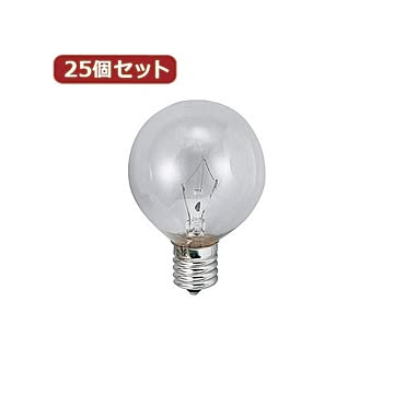 YAZAWA 25個セット ベビーボール球40WクリアE26 G602640CX25