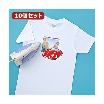 10個セットサンワサプライ インクジェット用アイロンプリント紙（白布用） JP-TPR7X10