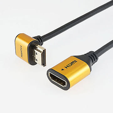 ホーリック HDMI延長ケーブル L型270度 15cm ゴールド HLFM015-584GD 管理No. 4533115065849