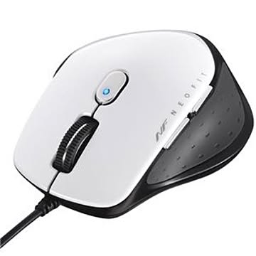 バッファロー（サプライ） 有線 BlueLED 5ボタン NEOFITマウス Sサイズ ホワイト BSMBU510SWH