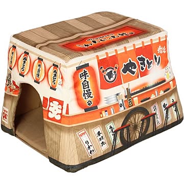 ペットハウス ペットベッド 約幅45cm 屋台 焼き鳥 折りたたみ式 ウレタンフォーム 小型犬 猫 うさぎ フェレット