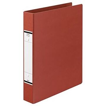 （まとめ） TANOSEE Oリングファイル（紙表紙） A4タテ 2穴 320枚収容 背幅52mm 赤 1冊 【×20セット】