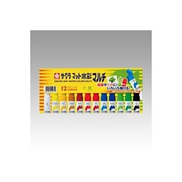 （まとめ） サクラクレパス マット水彩 不透明水彩 マルチ12色ポリチューブ入 MWM12PE 入 【×2セット】