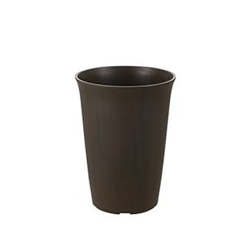 48個セット 丸型 植木鉢/プランター 7号 ダークブラウン 約上部直径20.5cm 日本製 深型 リッチェル フォーレ ポット