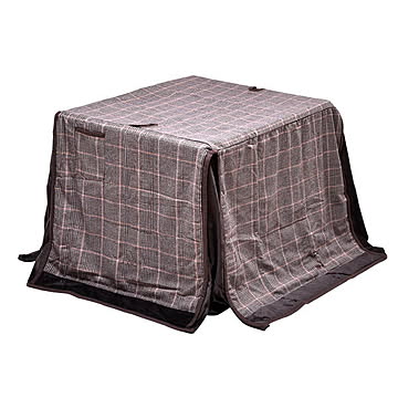 ハイコタツ掛布団　(90cm×75cm用） グレンチェックブラウン 