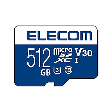 エレコム マイクロSDカード 512GB class10対応 高速データ転送 読み出し80MB/s 書き込み60MB/s データ復旧サービス MF-MS512GU13V3R