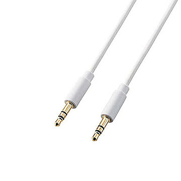 ミニコンポ用/3.5φオーディオケーブル/ホワイト/1.0m DH-MMIP10WH 管理No. 4953103498884
