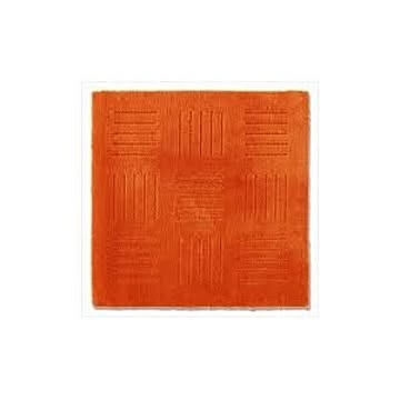 ピタプラス 吸着式キッチンマット 24個セット 60×60cm 正方形 オレンジ 日本製 洗える ブリック