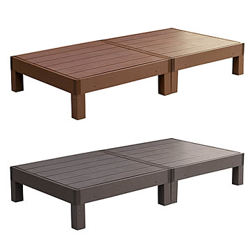 Ecofeel（エコフィール） 人工木ウッドデッキ 90×90cm 2台セット m11310