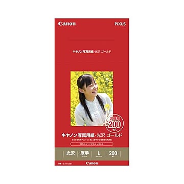（まとめ） キャノン Canon 写真用紙・光沢 ゴールド 印画紙タイプ GL-101L200 L判 2310B002 1箱（200枚） 【×3セット】