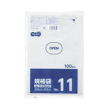 （まとめ）TANOSEE 規格袋 11号0.03×200×300mm 1セット（1000枚：100枚×10パック）【×5セット】