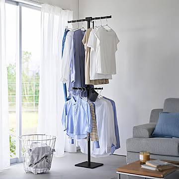 山崎実業 折り畳み室内物干し タワー スリム tower