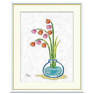 額絵 鈴蘭の一輪挿し 春田あかり 61x49.5cm 三幸