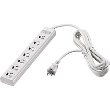 バッファロー（サプライ） 3ピン式電源タップ 7個口 3m ホワイト 集中スイッチ 変換アダプター付 BTMSKL3730WH