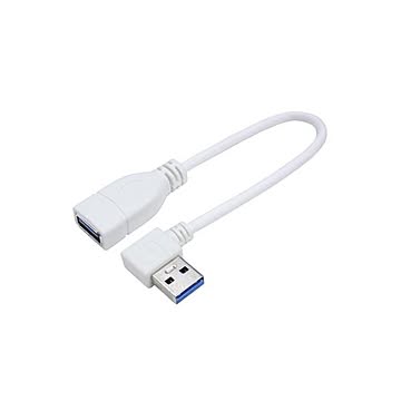 (まとめ)変換名人 USB3.0L型ケーブル延長20(左L) USB3A-CA20LL×5セット