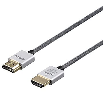 バッファロー(サプライ) HDMIケーブル プレミアム認証 スリム 2.0m シルバー BSHDPS20SV