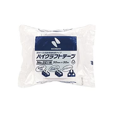 （まとめ） ニチバン ハイクラフトテープ 白 幅50mm×長50m No.321W 【×10セット】