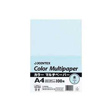 (業務用100セット) ジョインテックス カラーペーパー/コピー用紙 マルチタイプ 【A4】 100枚入り 水色 A180J-5