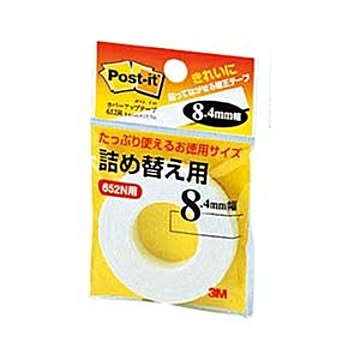 （まとめ） 3M カバーアップテープ 詰替用 8.4mm幅×17.7m 白 652R 1個 【×10セット】