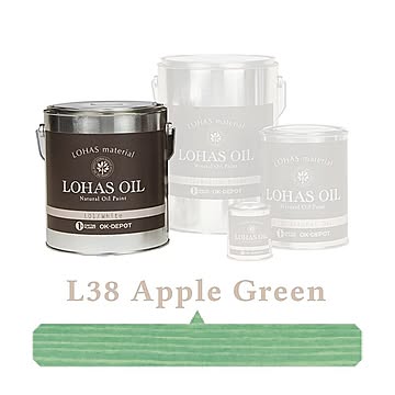 国産自然塗料 LOHAS material（ロハスマテリアル） LOHAS OIL（ロハスオイル） カラー L38：アップルグリーン