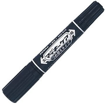 （まとめ） ゼブラ 油性マーカー ハイマッキーケア つめ替えタイプ 太字+細字 黒 YYT5-BK 1本 【×40セット】