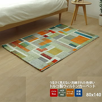 イケヒコ・コーポレーション エデン ウィルトン織り ラグ 80×140cm 2334409