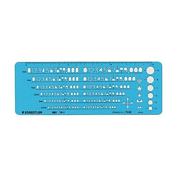 （まとめ） ステッドラー テンプレート 数字定規 0.5mm用 982 15-1 1枚 【×5セット】