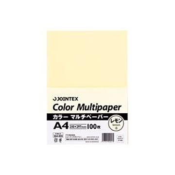 (業務用10セット) ジョインテックス カラーペーパー/コピー用紙 マルチタイプ A4 100枚入り レモン A180J-6