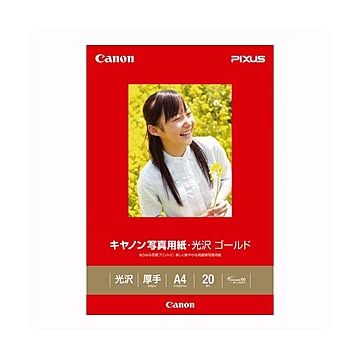 （まとめ） キヤノン Canon純正プリンタ用紙 写真用紙・光沢 ゴールド GL-101A420 20枚入 【×2セット】