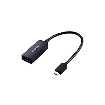 （まとめ） エレコム Type-C映像変換アダプタ TypeC-DisplayPort ブラック AD-CDPBK2 【×2セット】